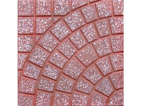 Gạch Terrazzo 40x40 rẽ quạt Đỏ